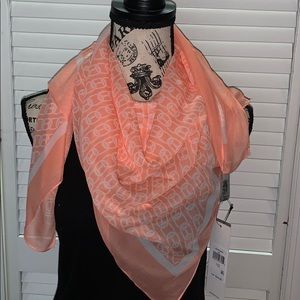Chain-Print Chiffon Bandana